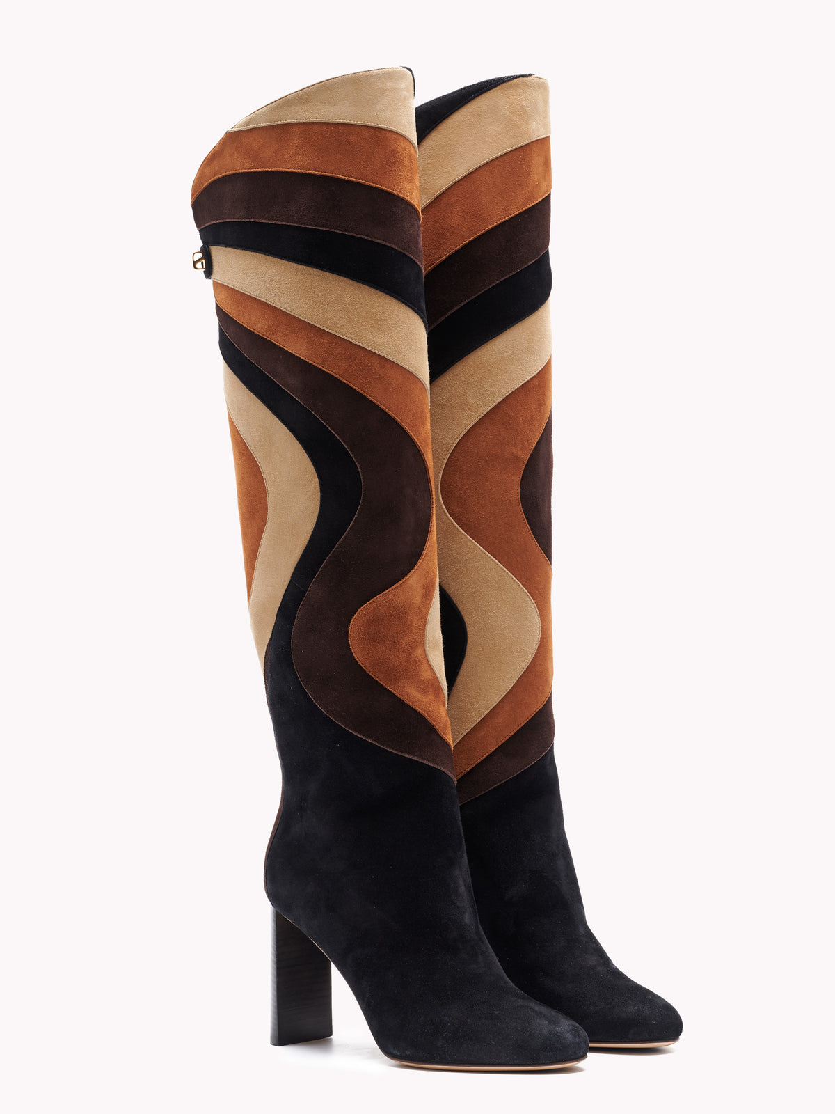 Patchwork boots for women by Adriana Abascal Filiberto de Saboya
