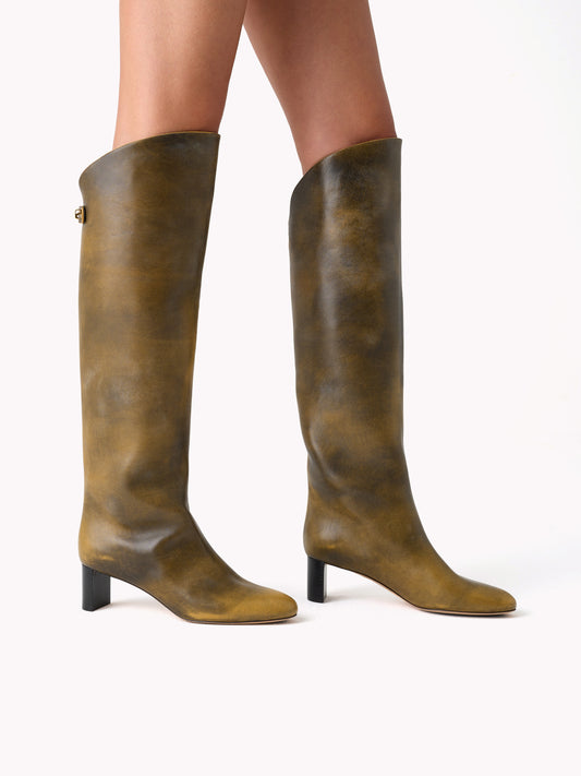 designer luxurious golden brown leather boots for women skorpios