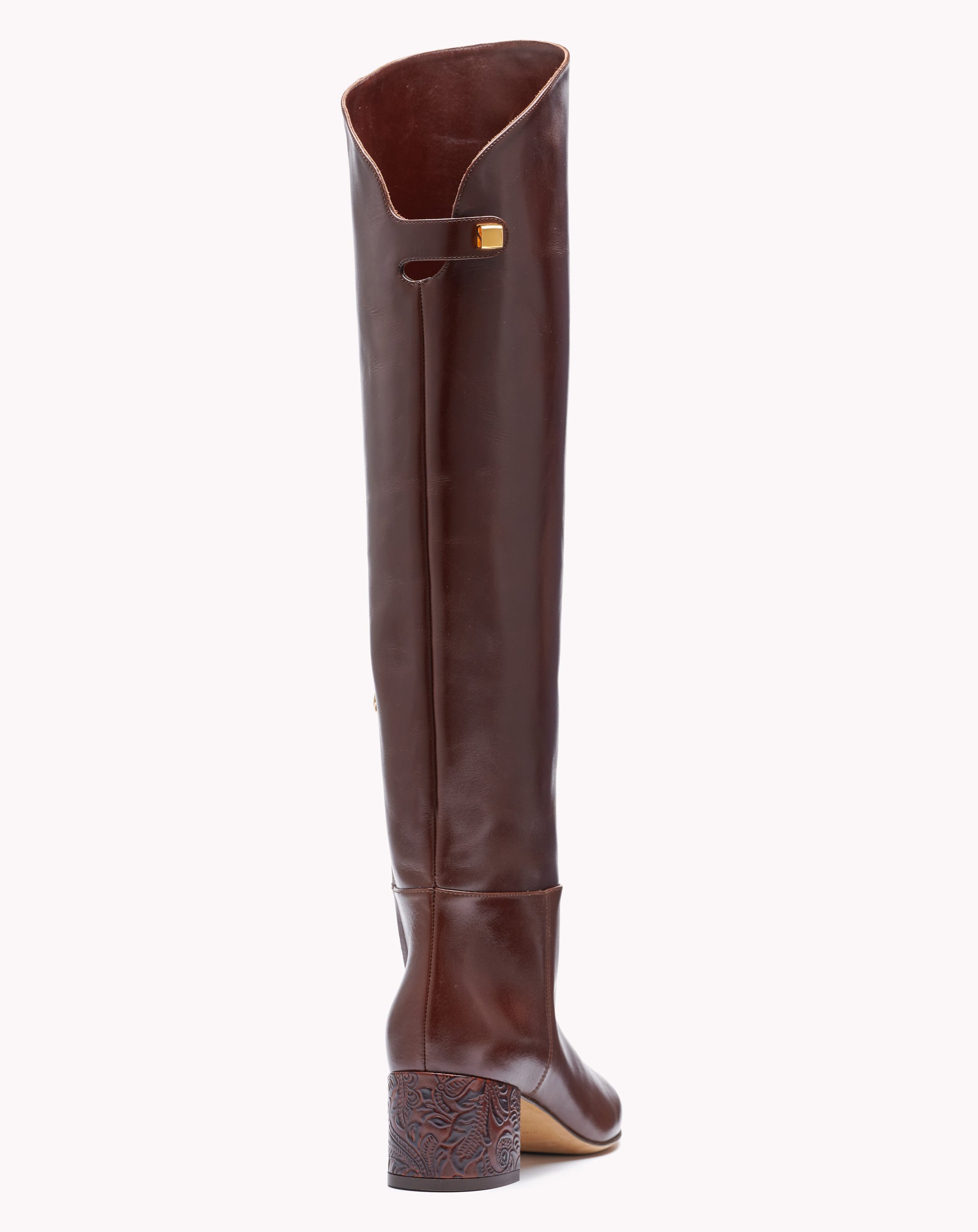 Designer original luxury mid heel boots by Adriana Abascal Emanuele di Savoia