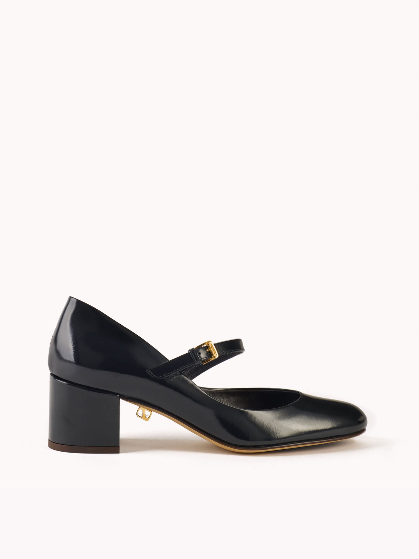 Babies Jane mid-heel black leather - Maison Skorpios by Adriana Abascal