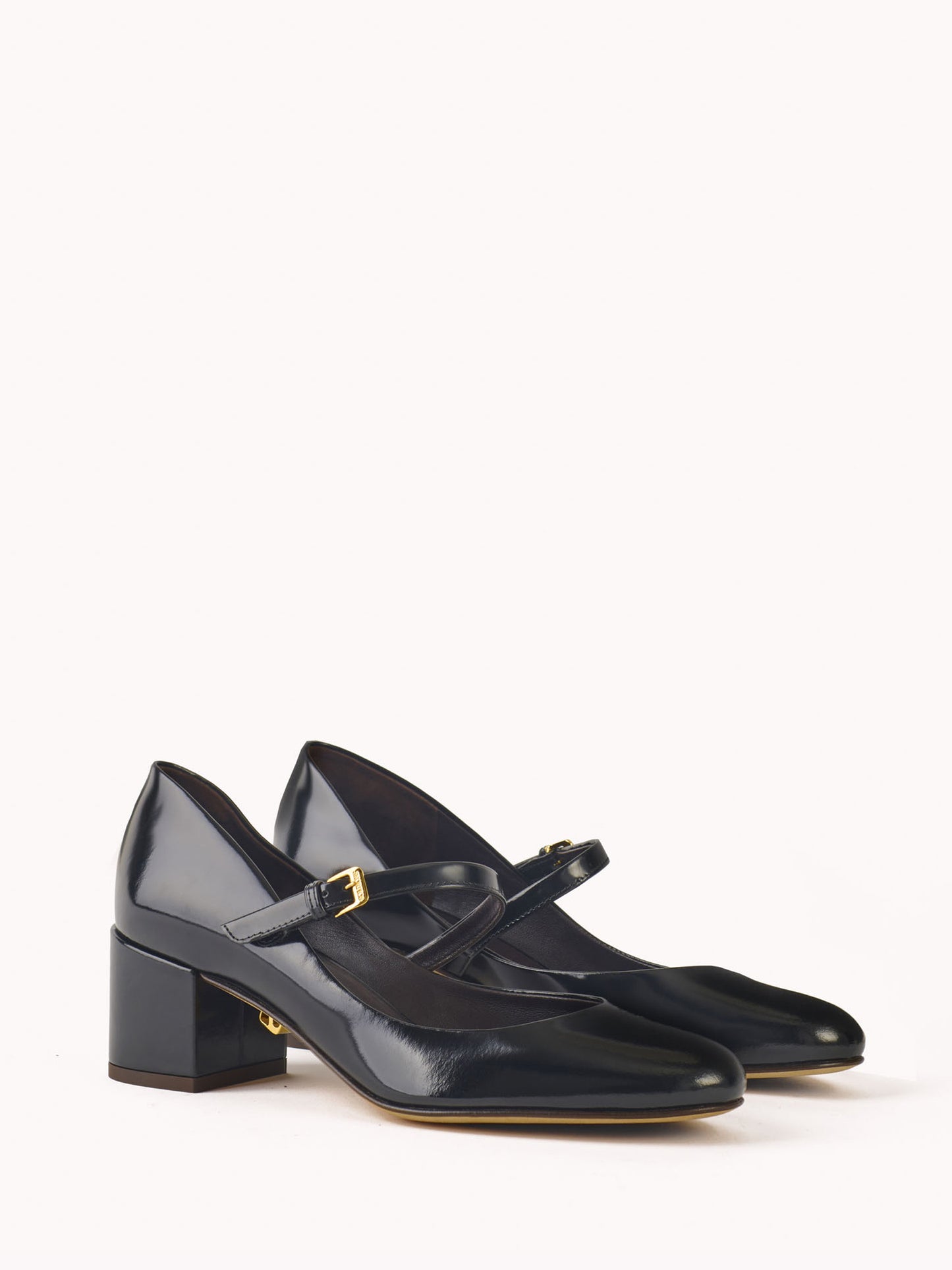 Babies Jane mid-heel black leather - Maison Skorpios by Adriana Abascal