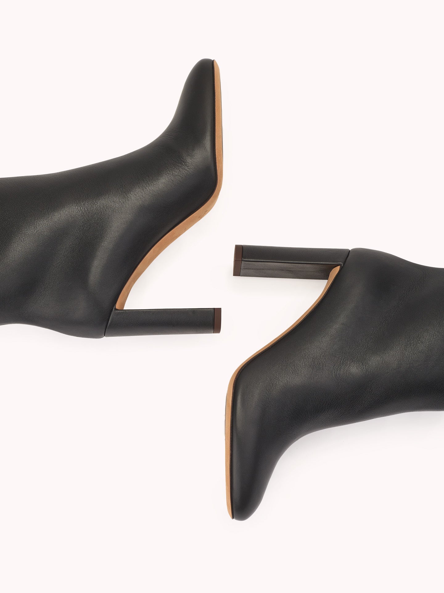 high-heel metallic designer thigh high boots black nappa leather maison skorpios by adriana abascal emanuele filiberto di savoia