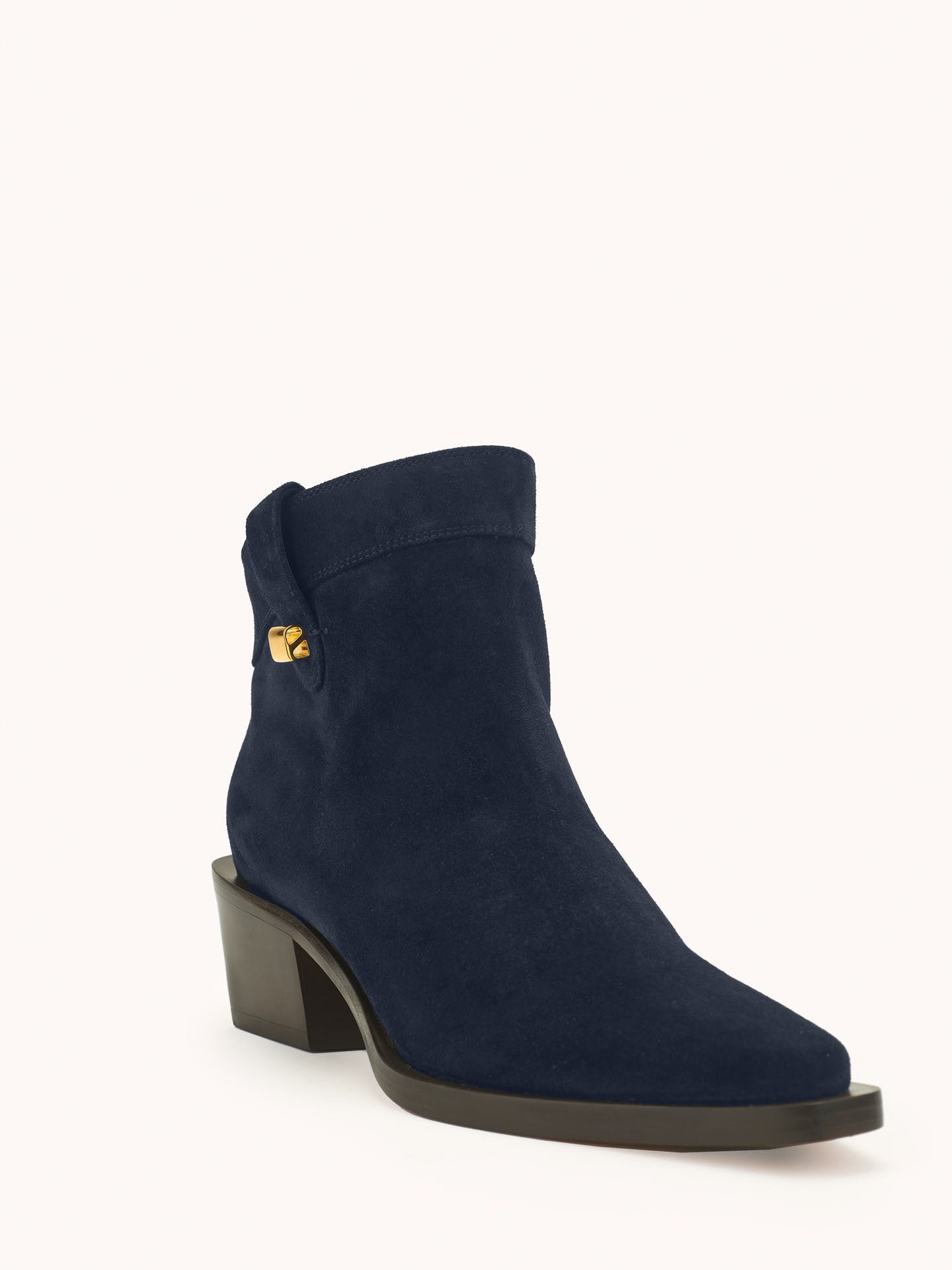 designer western boots in luxury blue suede leather maison skorpios by adriana abascal Emanuele di Savoia