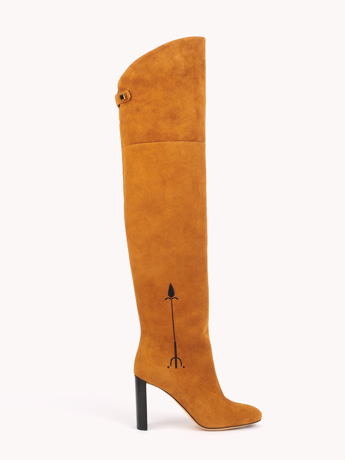 Marylin Malaga over-the-knee brown suede boots - Maison Skorpios by Adriana Abascal
