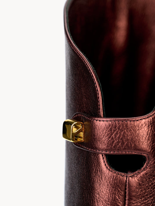 Designer metallic luxury leather boots by adriana abascal Emanuele filiberto