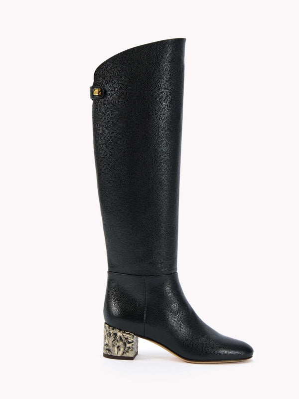 erplain_file_id:763612 - Adry Borgia Boots in Black Caviar Matte Grained Leather