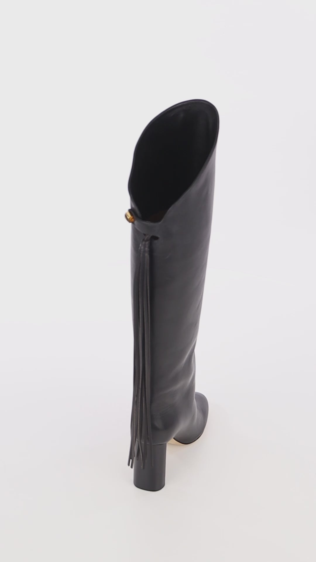 luxury equestrian black leather high boots made in Italy skorpios