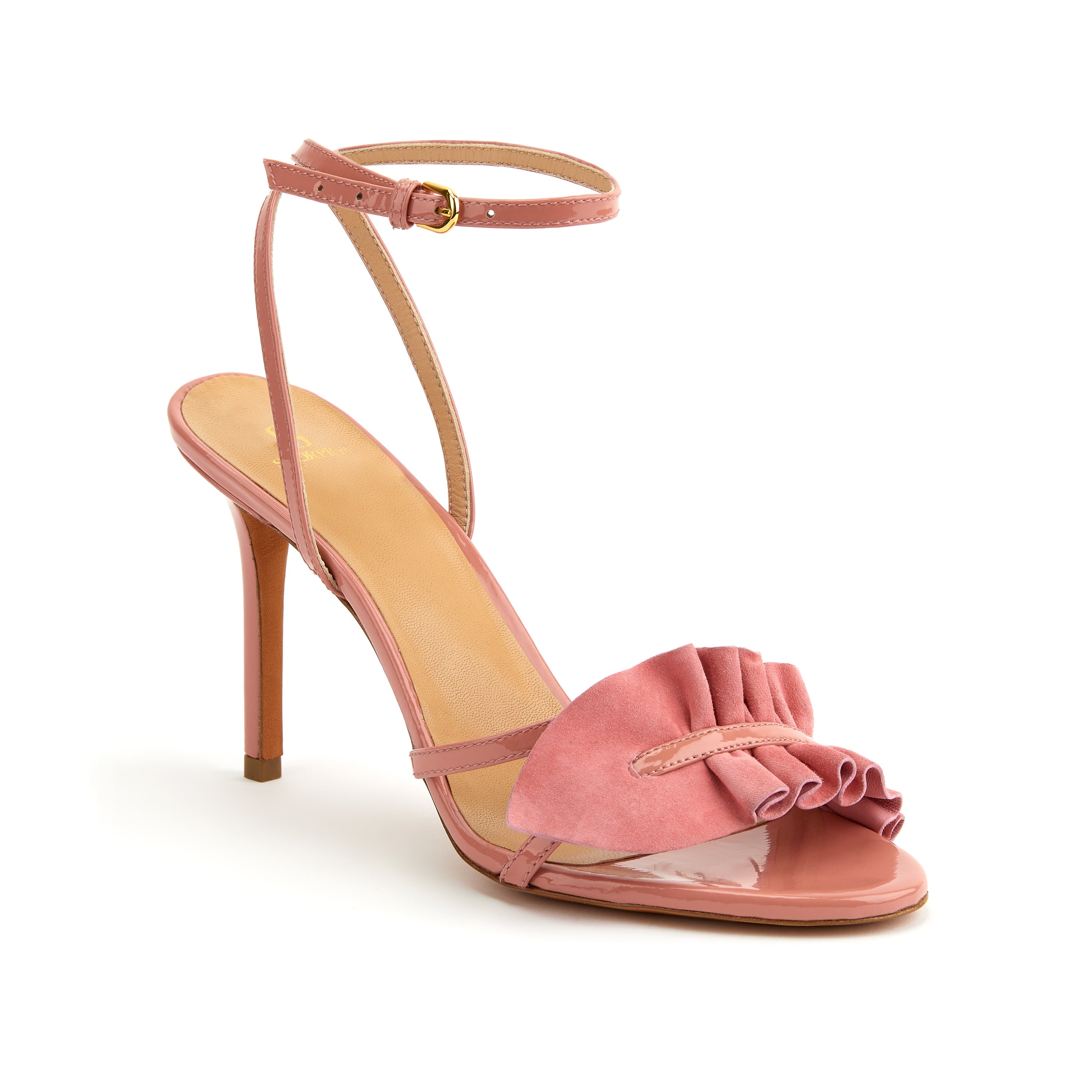 Almudena High-heel Rose Suede Sandals