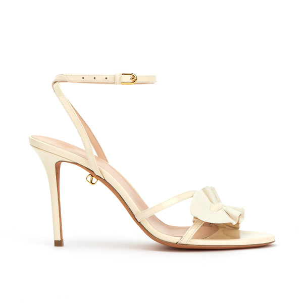 Almudena High-heel Cream Suede Sandals