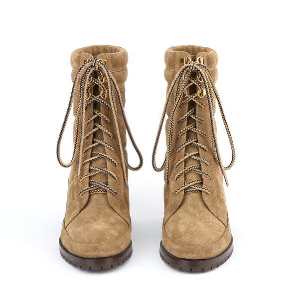 Rita Sand Suede Lace Up Boots