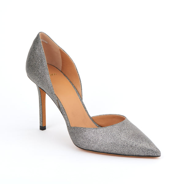 Nieves High-heel Silver Leather Stilettos