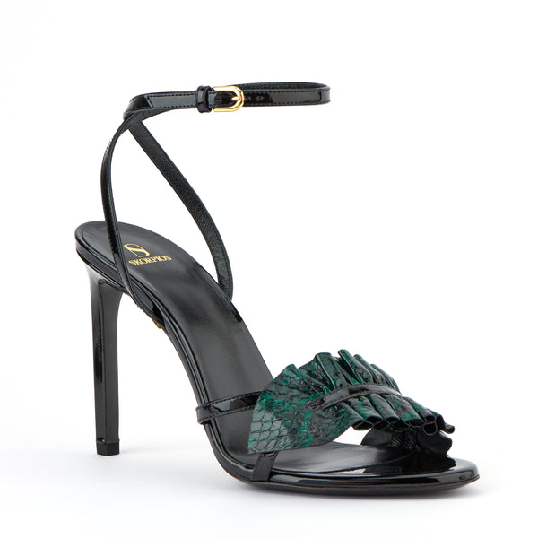Almudena High-heel Green Ayers Sandals