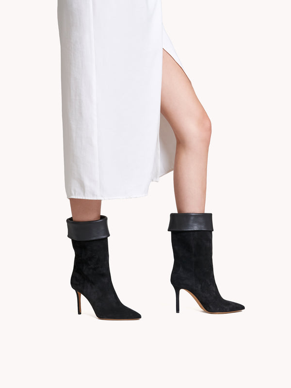 Sofia High-heel Black Suede Boots