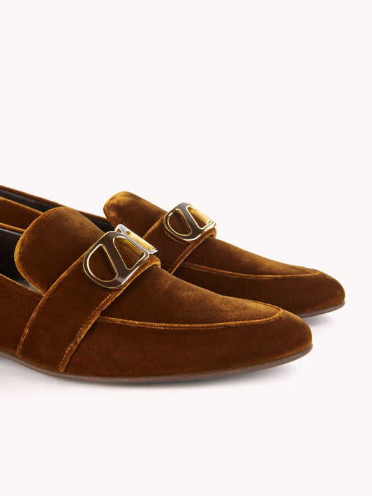 Blair velvet brown loafers - Maison Skorpios by Adriana Abascal