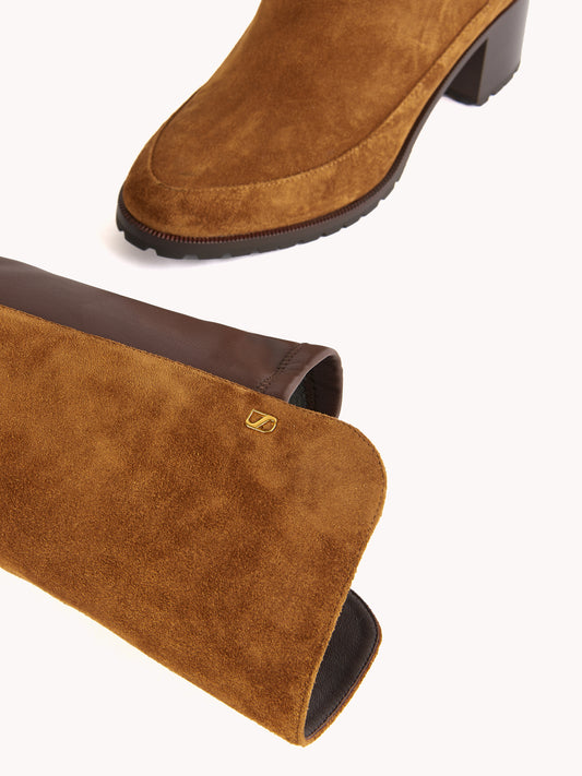 Emily Over The Knee Espresso Casual Suede Boots