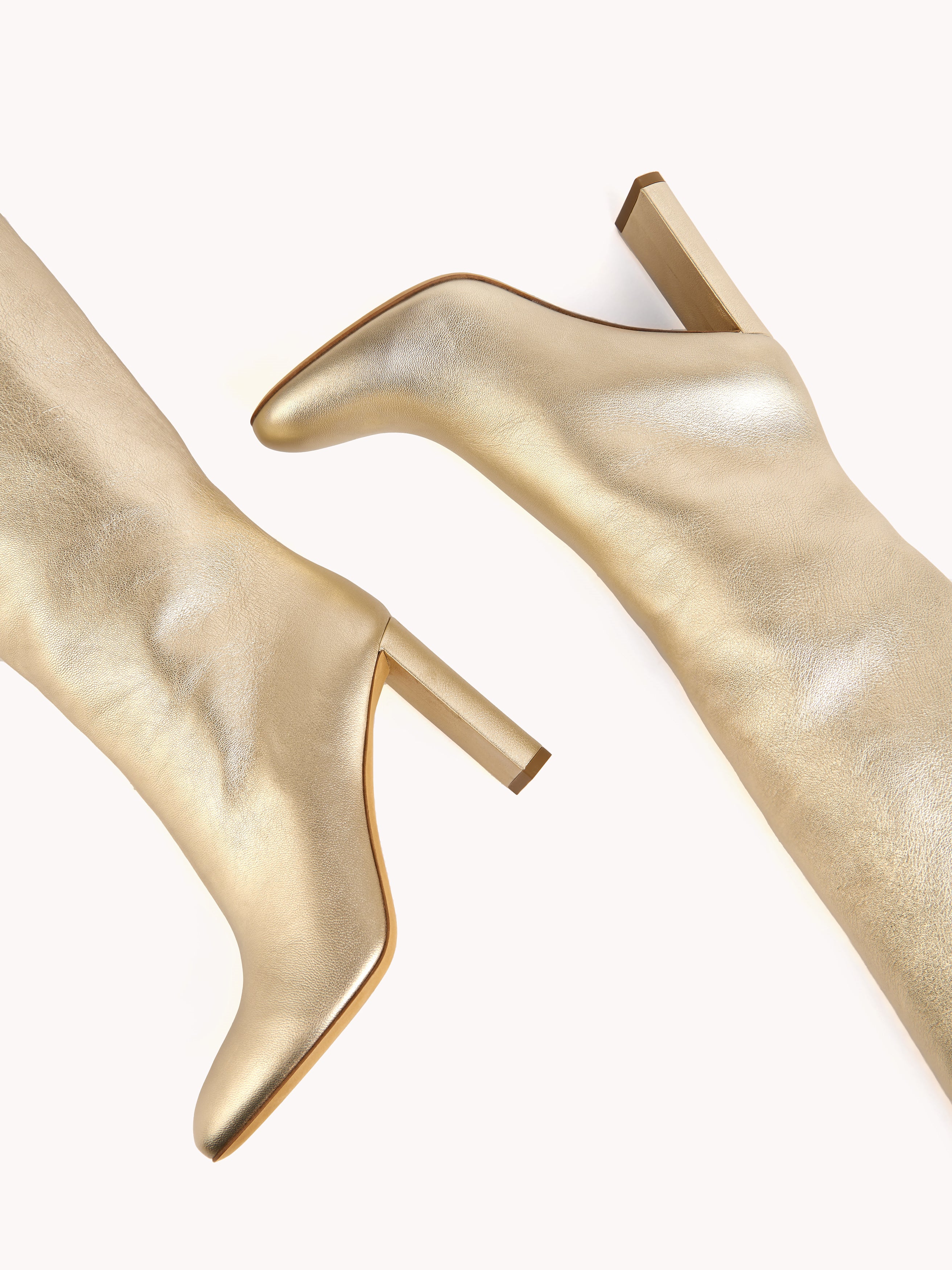 Adriana High-heel Nappa Light Gold Boots