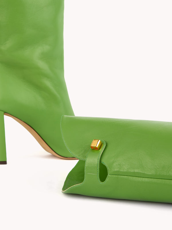 Adriana High-heel Nappa Apple Green Leather Boots