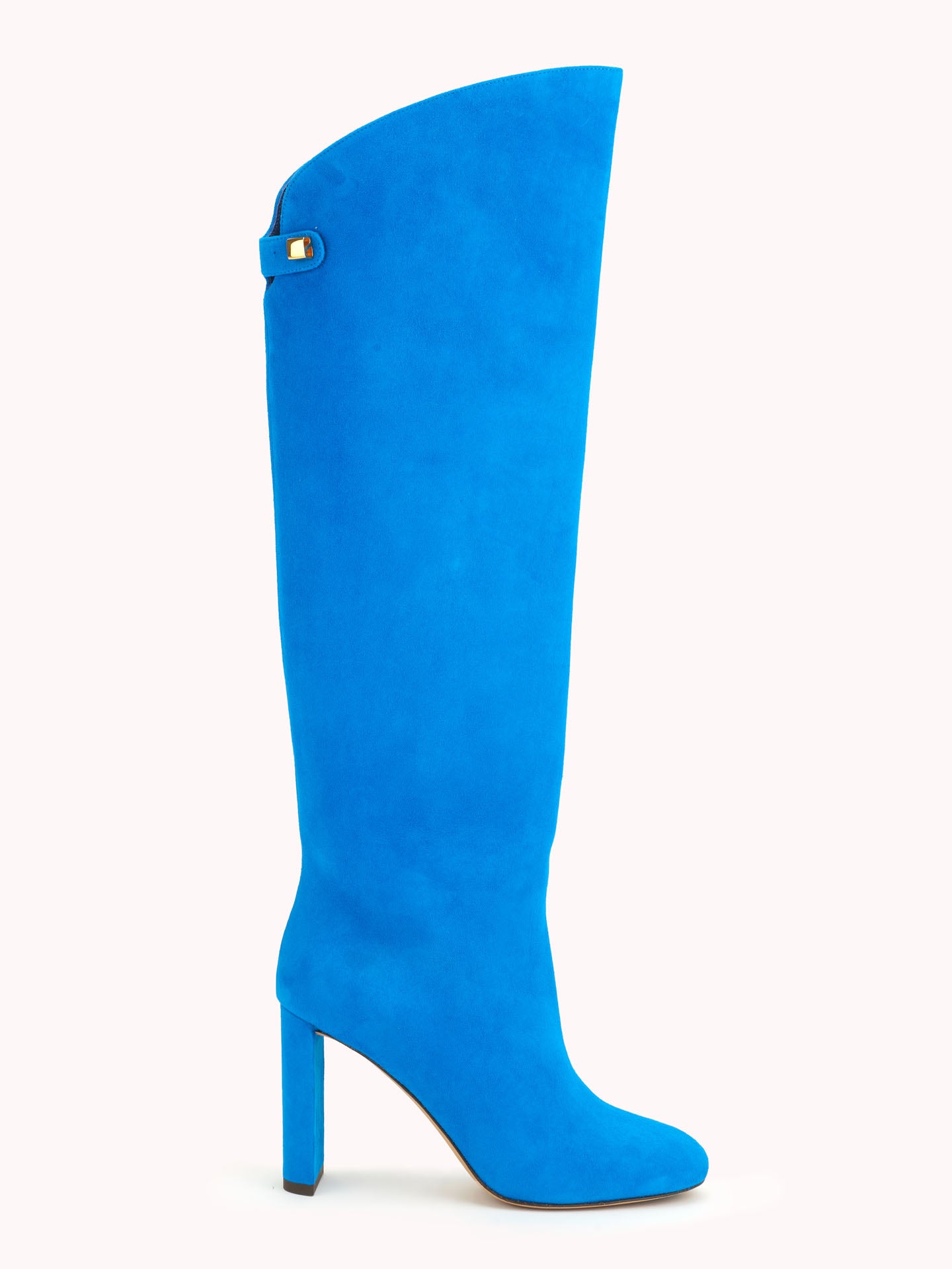 Adriana High-heel Suede Royal Blue Boots