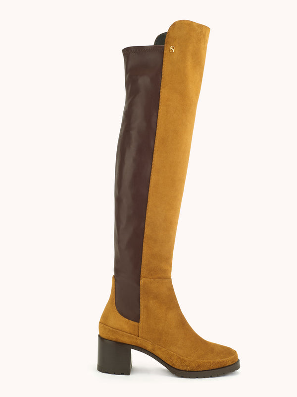 Emily Over The Knee Ocre Casual Suede Boots