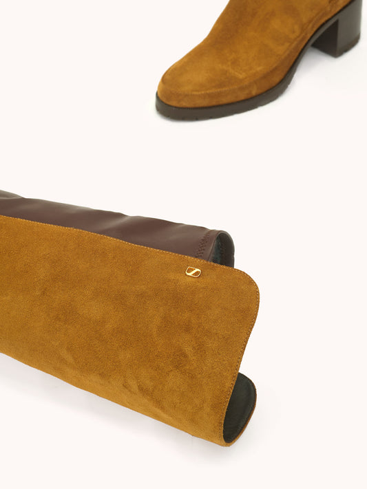 Bottes décontractées Emily en daim camel