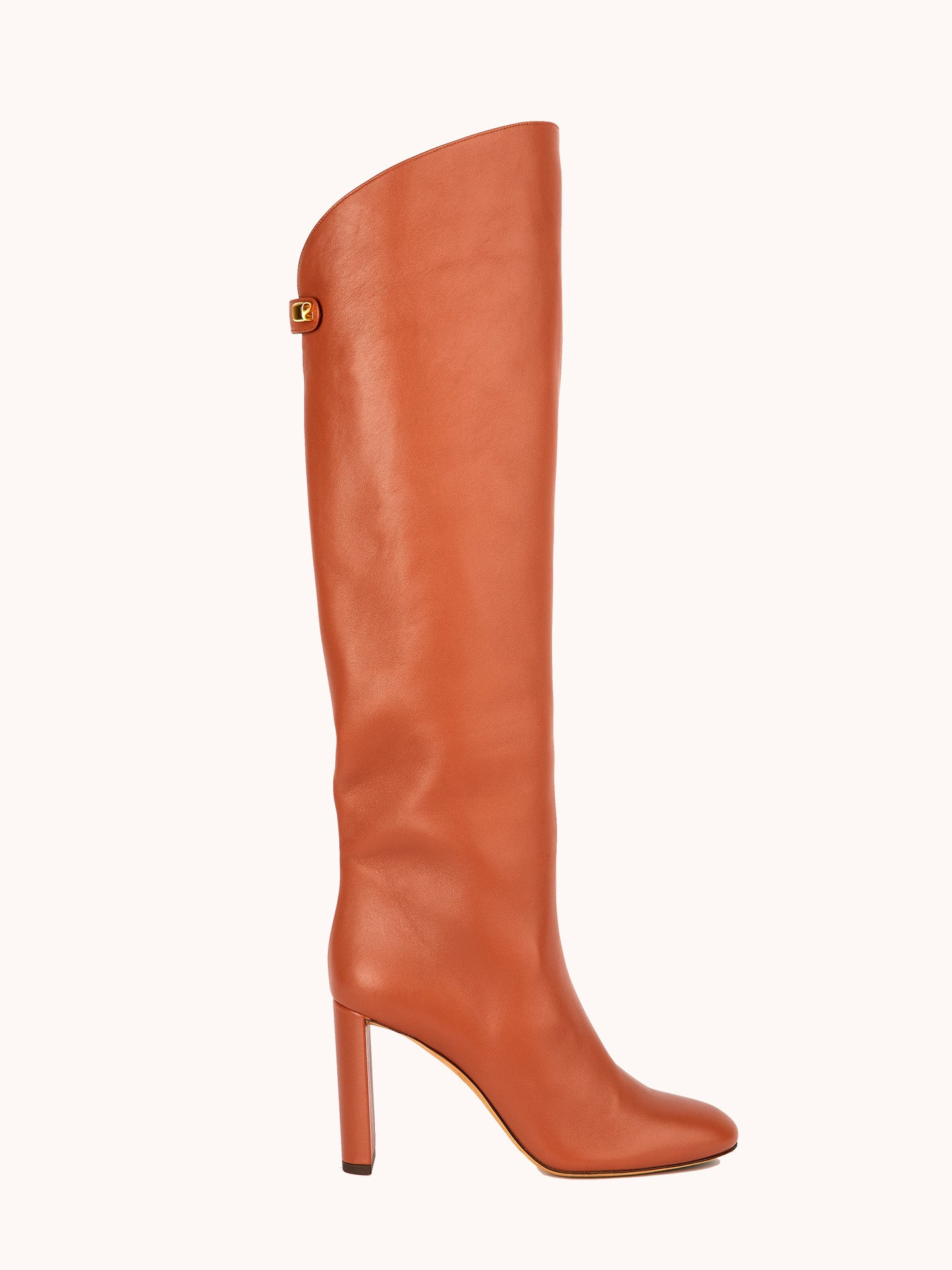 Adriana high-heel Nappa caramel leather boots - Maison Skorpios by Adriana Abascal