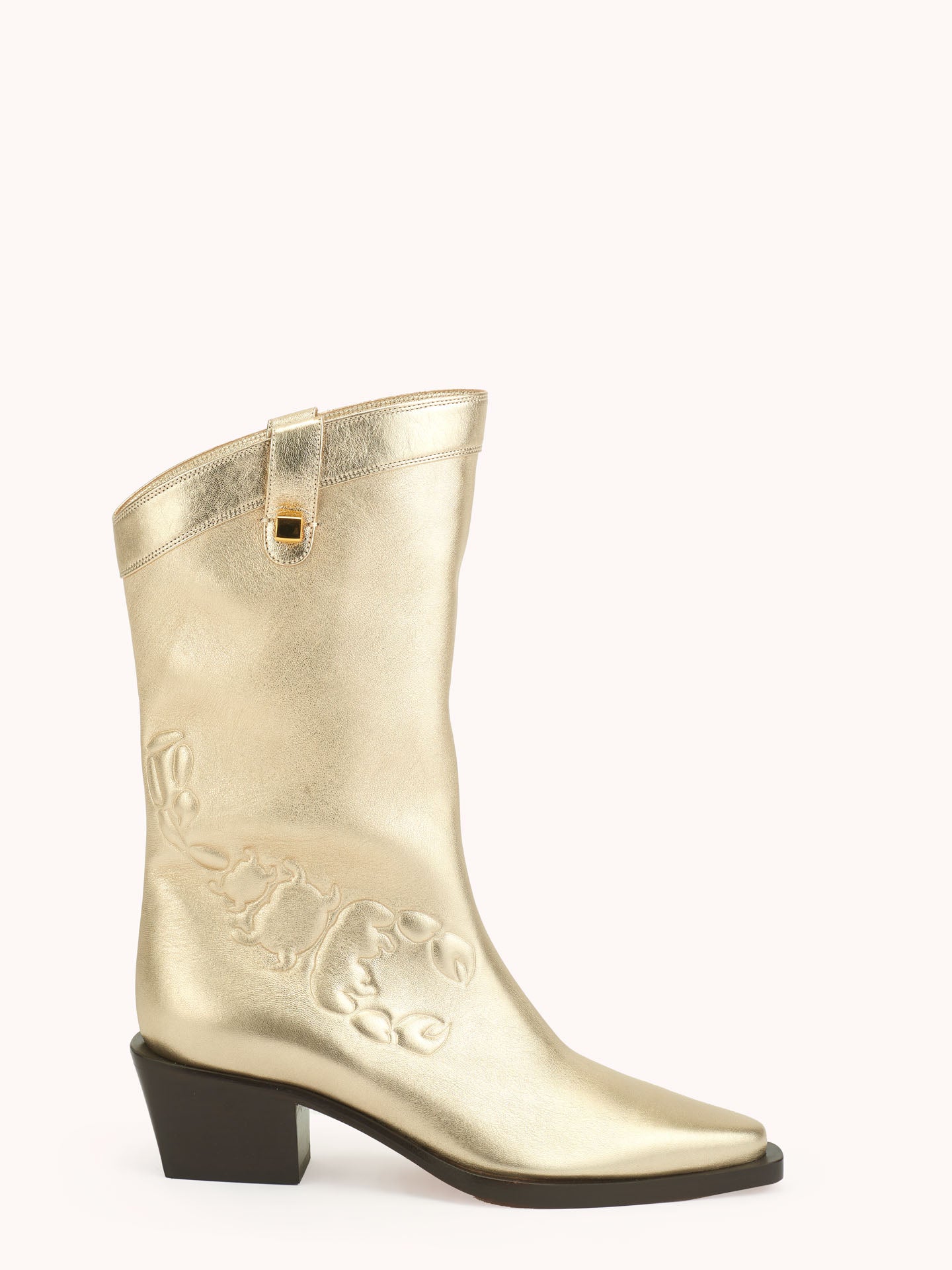 Sienna Gold Nappa Leather Western Boots