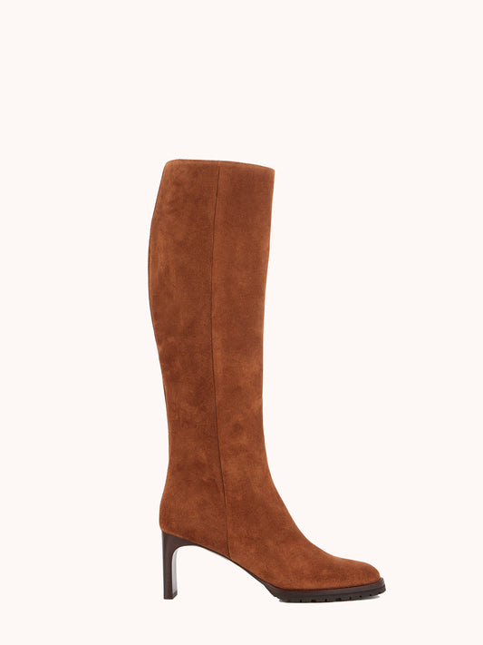 elegant casual brown boots for women made in italy maison skorpios by adriana abascal emanuele filiberto 