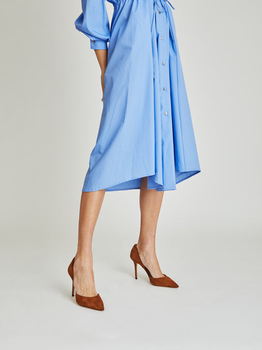 luxury brown suede pumps with stiletto heel maison skorpios by Adriana Abascal Emanuele filiberto